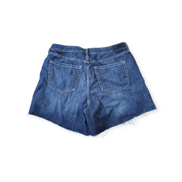 Hollister Ultra High-Rise 90's Short Dark Blue Raw Hem Shorts Women Sz 16/33 - Picture 3 of 9